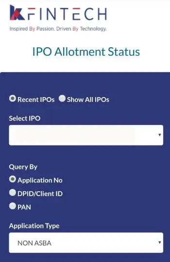 Electronics Mart IPO Allotment Status Page