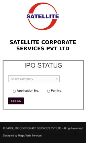 Satellite Corporate IPO Allotment Status Page