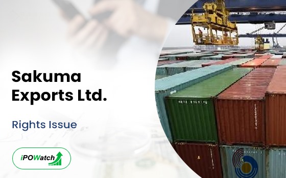 Sakuma Exports Rights issue 2024