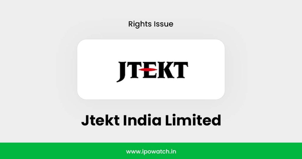Jtekt India Rights Issue 2025