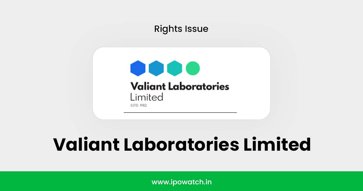 Valiant Laboratories Rights Issue 2025