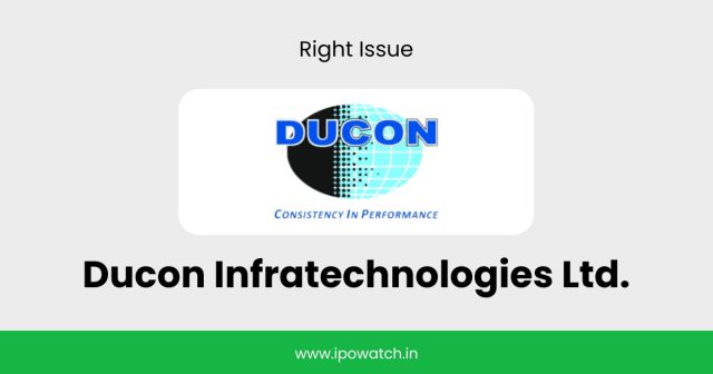 Ducon Infratechnologies Rights Issue August 2026